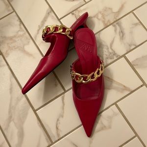 Zara heeled mules